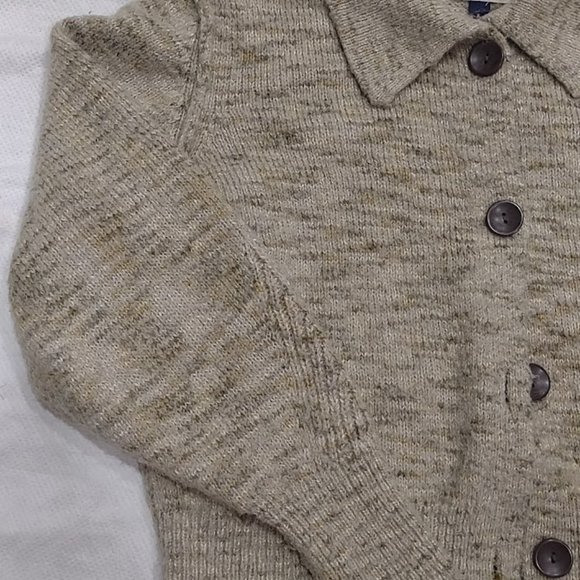 UNIVERSAL THREAD VARIEGATED BROWNS KNIT CARDIGAN CROPPED SWEATER WOMEN'S SIZE L - Picture 2 of 10